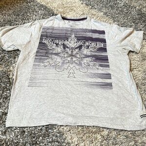 Sean John short sleeve purple grey snowflake graphic shirt